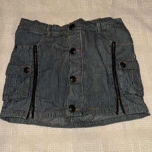 Vintage Japanese Striped Denim Skort